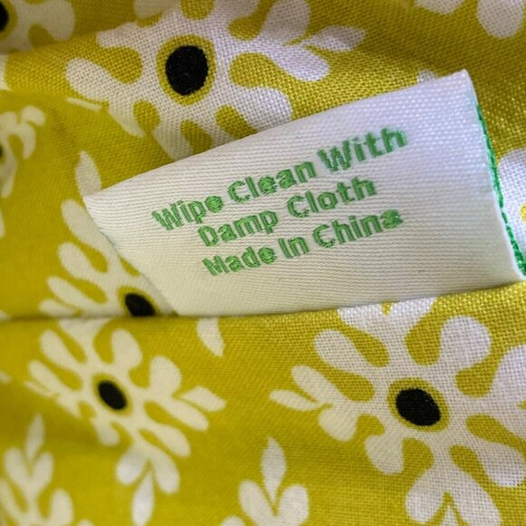 Vera Bradley Retired Yellow Black Baroque Eloise Kisslock Satchel Handbag - Picture 9 of 13